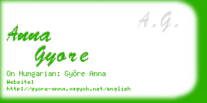 anna gyore business card