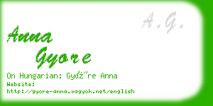 anna gyore business card